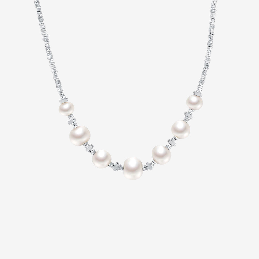 S925 Silver Cubes Pearl Jewelry Set