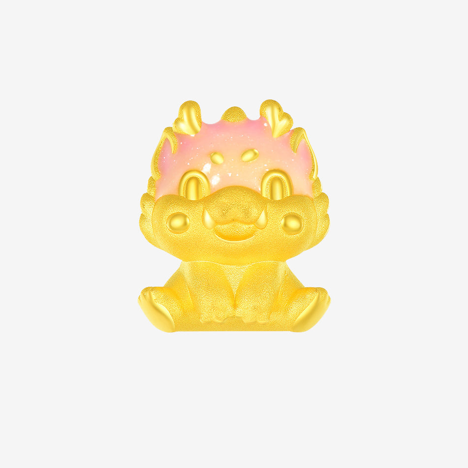 First · Chinese Zodiac Series 24K Gold Color Enamel Jelly Dragon Charm