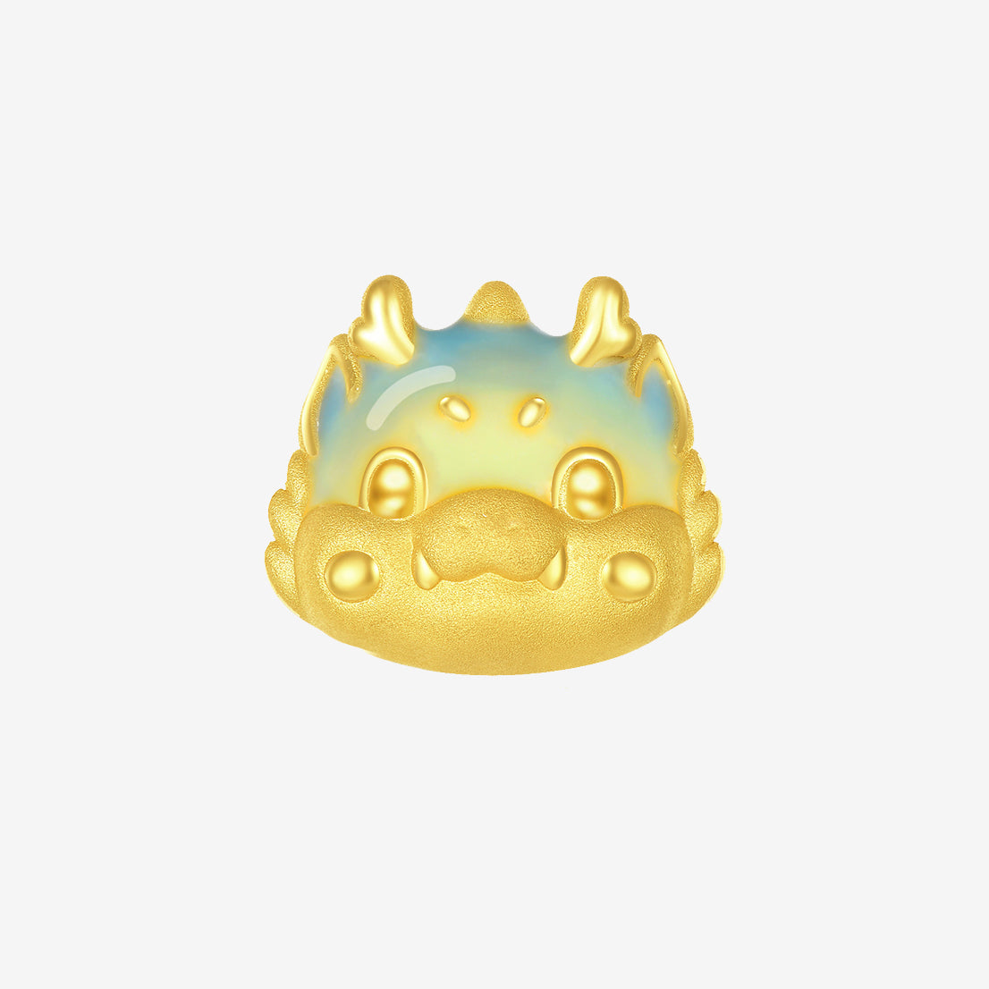 First · Chinese Zodiac Series 24K Gold Color Enamel Jelly Dragon Charm