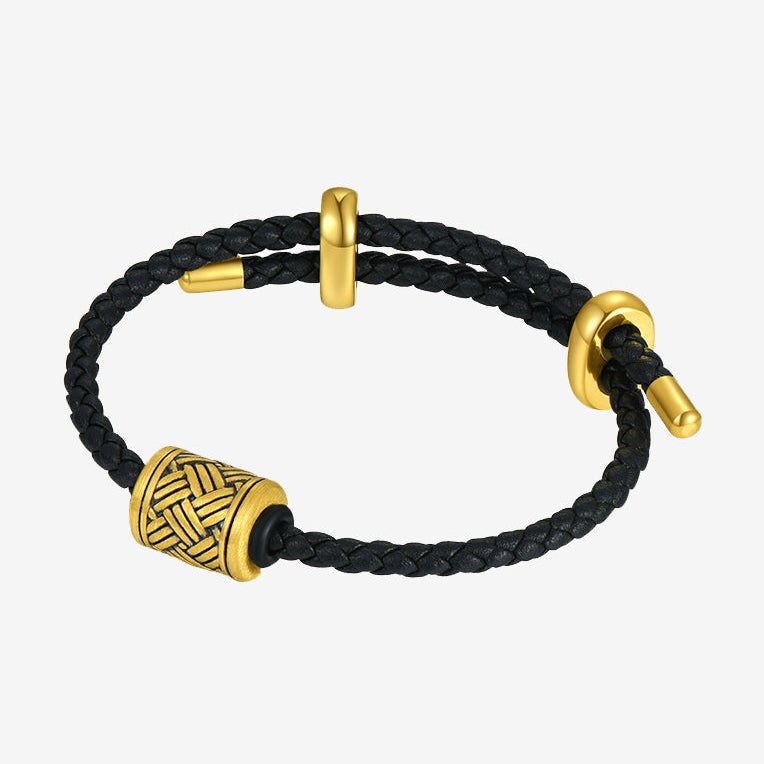 24K Gold Six-Syllable Mantra Men's Charm Set
