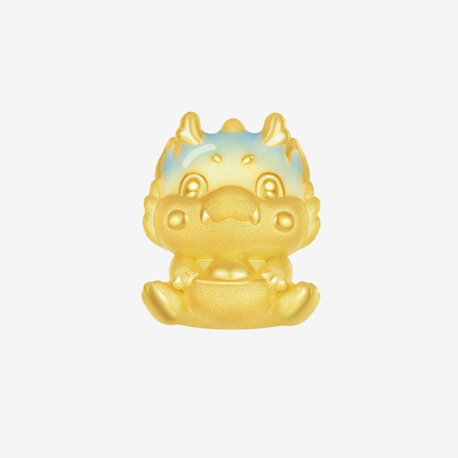 First · Chinese Zodiac Series 24K Gold Color Enamel Jelly Dragon Charm