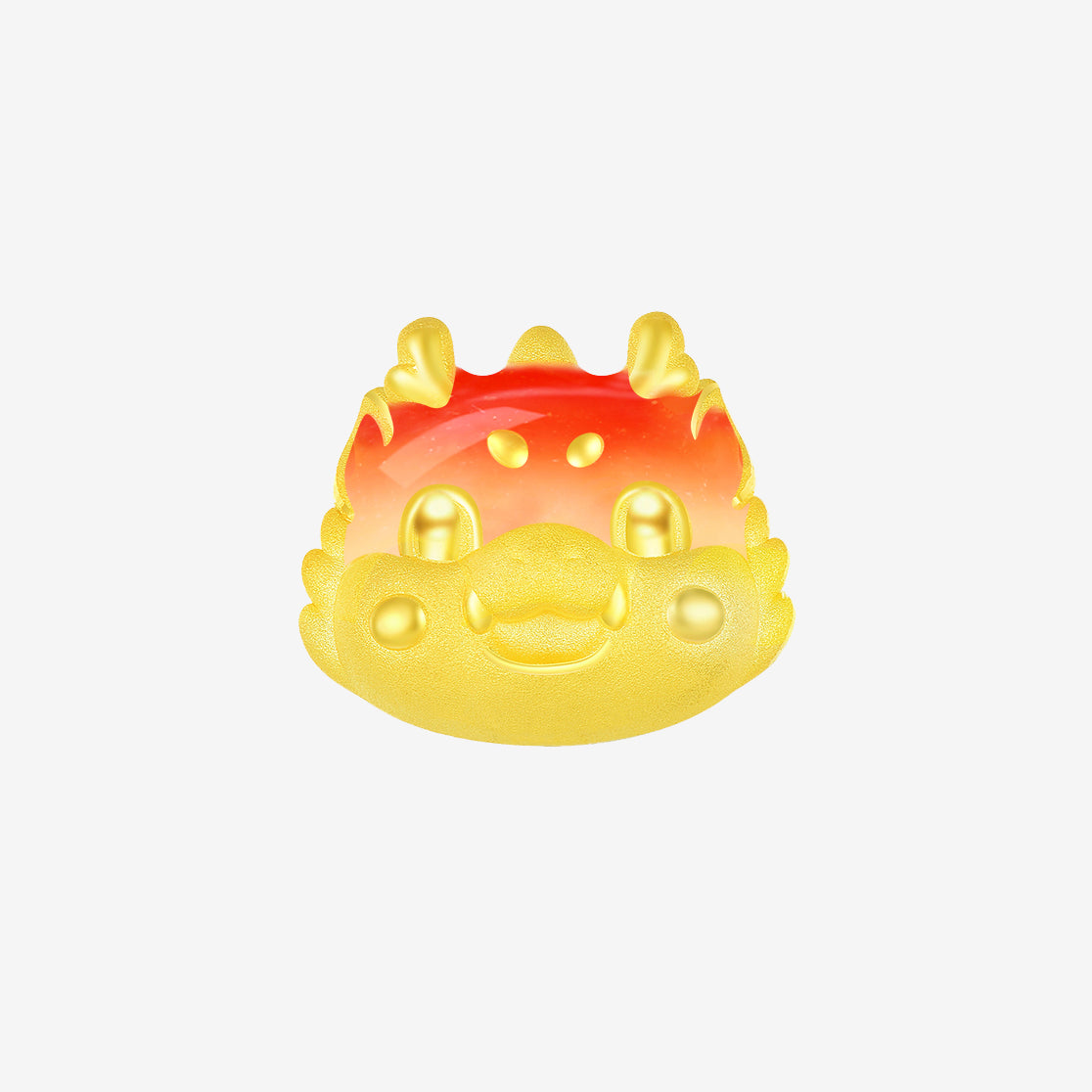First · Chinese Zodiac Series 24K Gold Color Enamel Jelly Dragon Charm