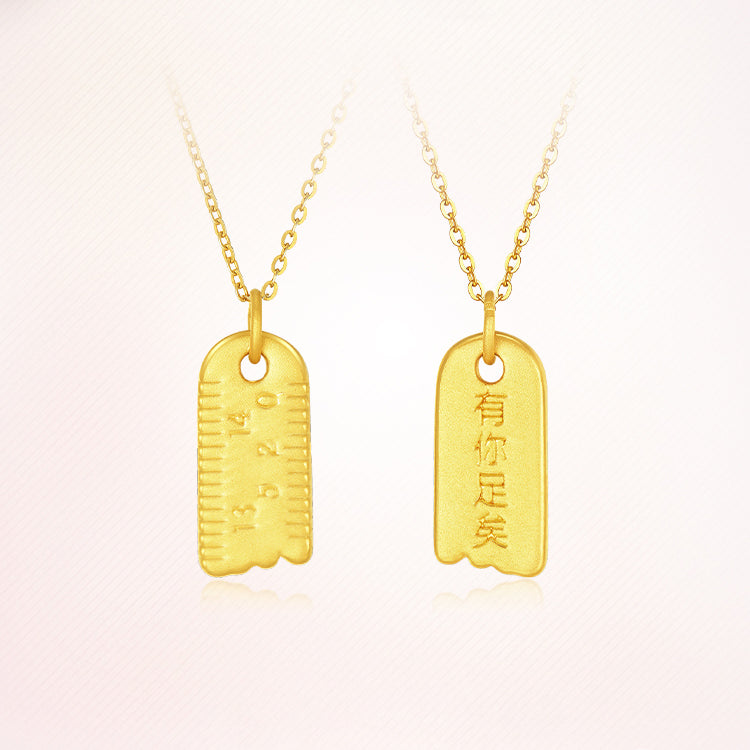 24K Gold Couple Love Romantic Pendant