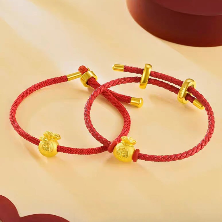 24K Gold Fortune Lucky Money Bag Charm
