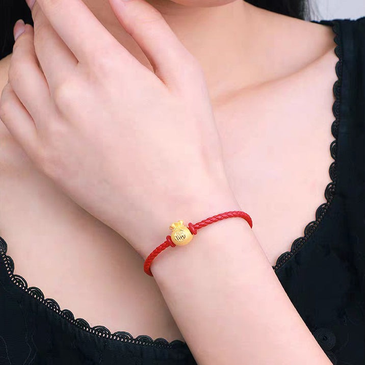 24K Gold Fortune Lucky Money Bag Charm