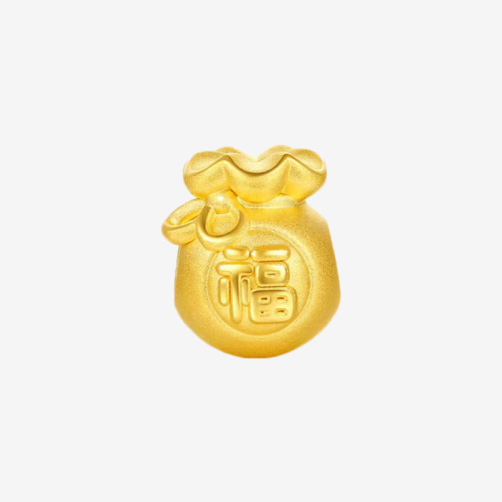 24K Gold Fortune Lucky Money Bag Charm