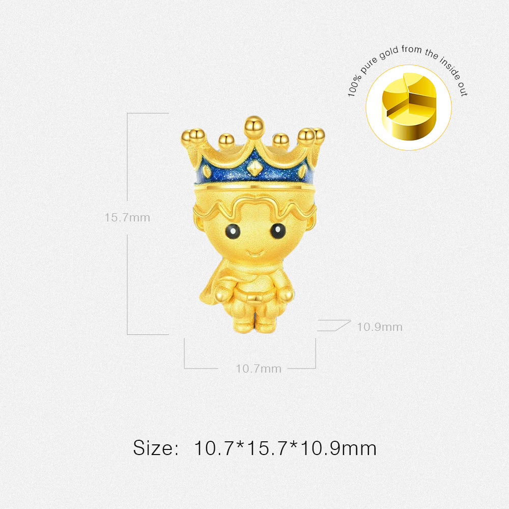 First · Fairy Tale Series 24K Gold Enamel Princess and Prince Charm Set