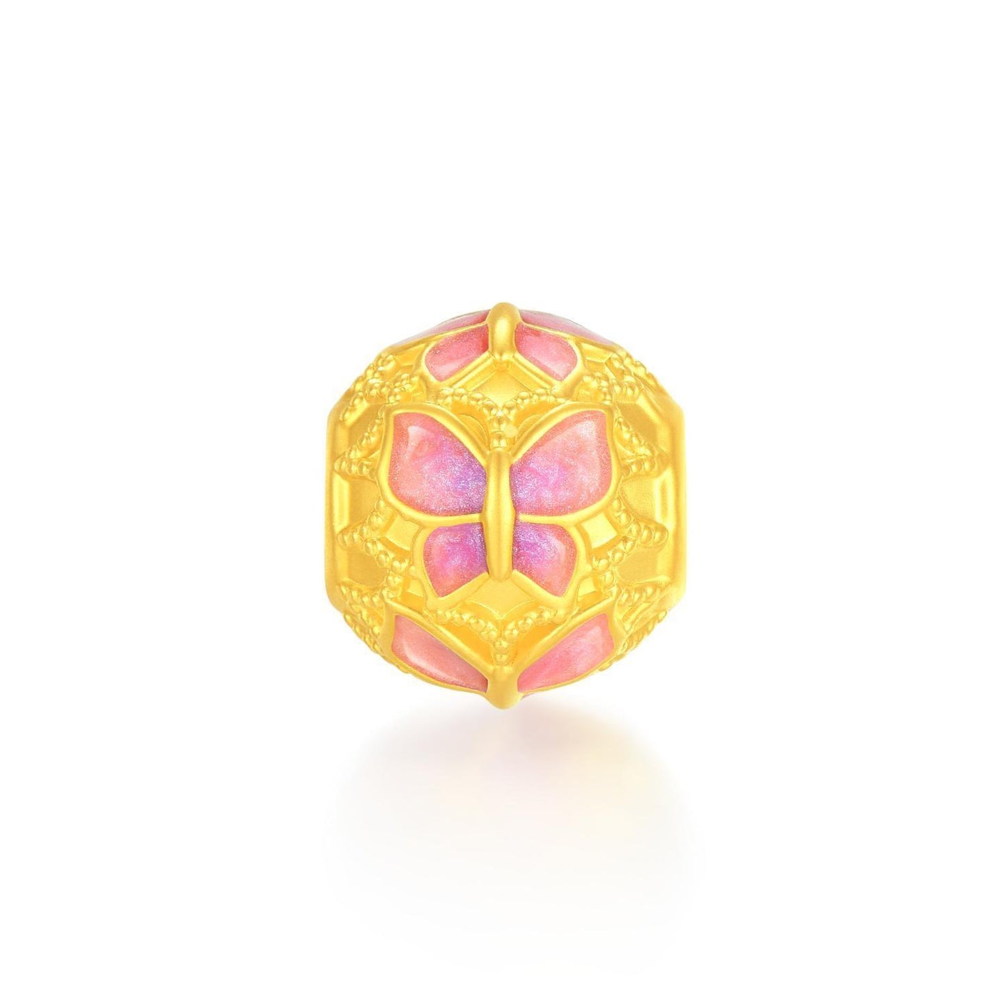 First · Cultural Blessing Series 24K Gold Enamel Butterfly Fluorescence Charm