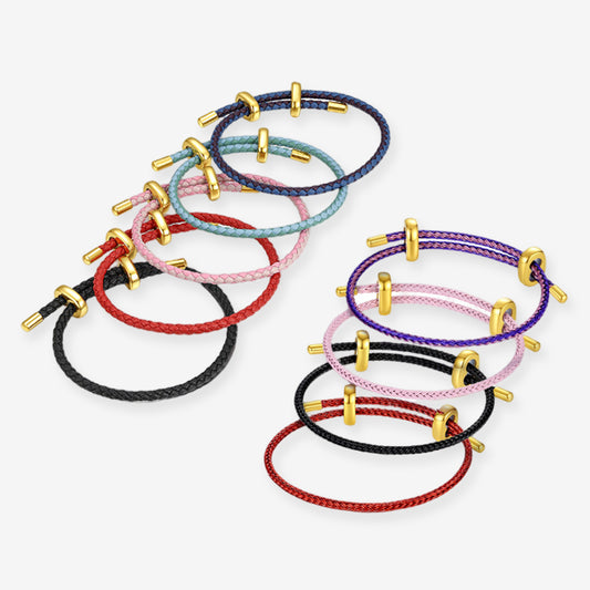 DIY Colorful Adjustable Braided Bracelet for Charm