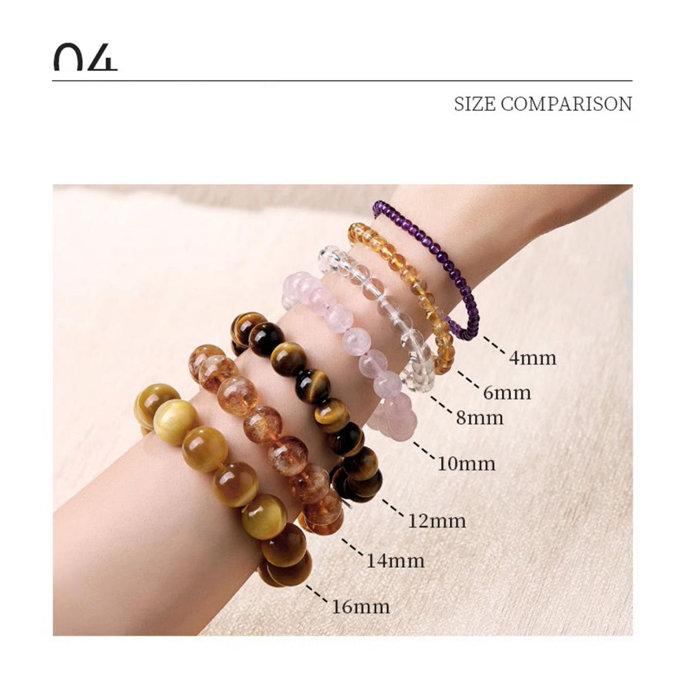 Colored Gemstone Crystal Beaded Bracelet for Charm