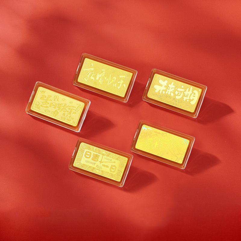 24K Gold Investment Blessing Gold Bar Collectible