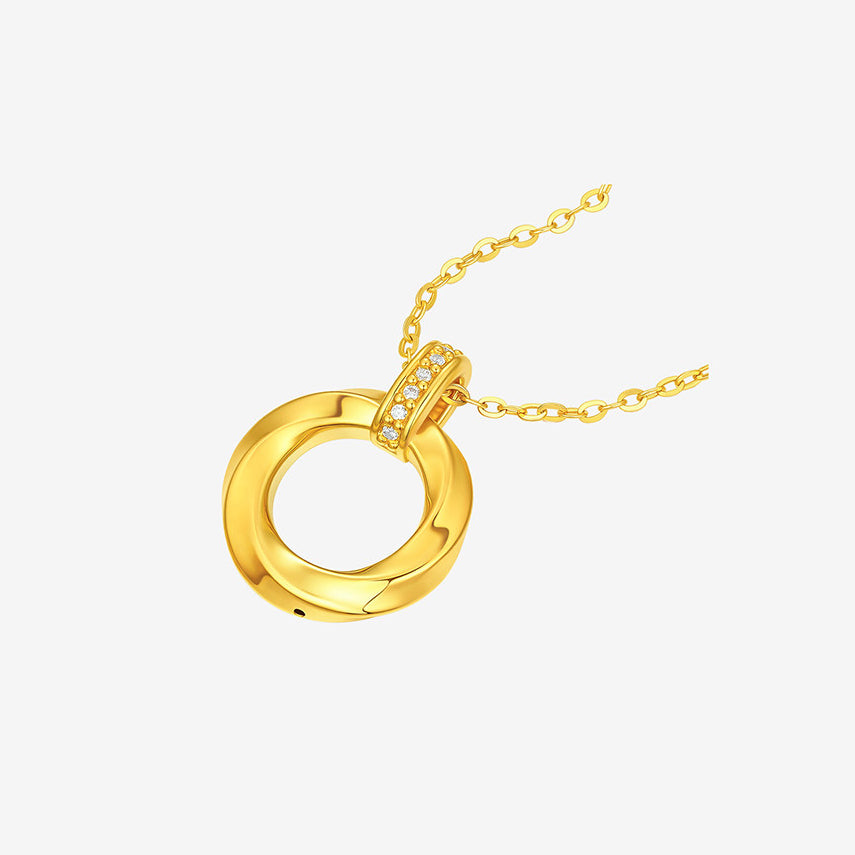 [Pre-sale] 24K Gold Diamond Classic Mobius Strip Pendant