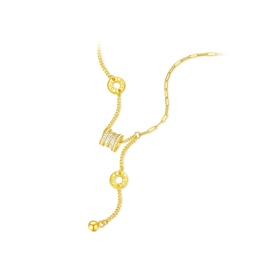 [Pre-sale] S925 Silver Zircon Small Waist Barrel Necklace