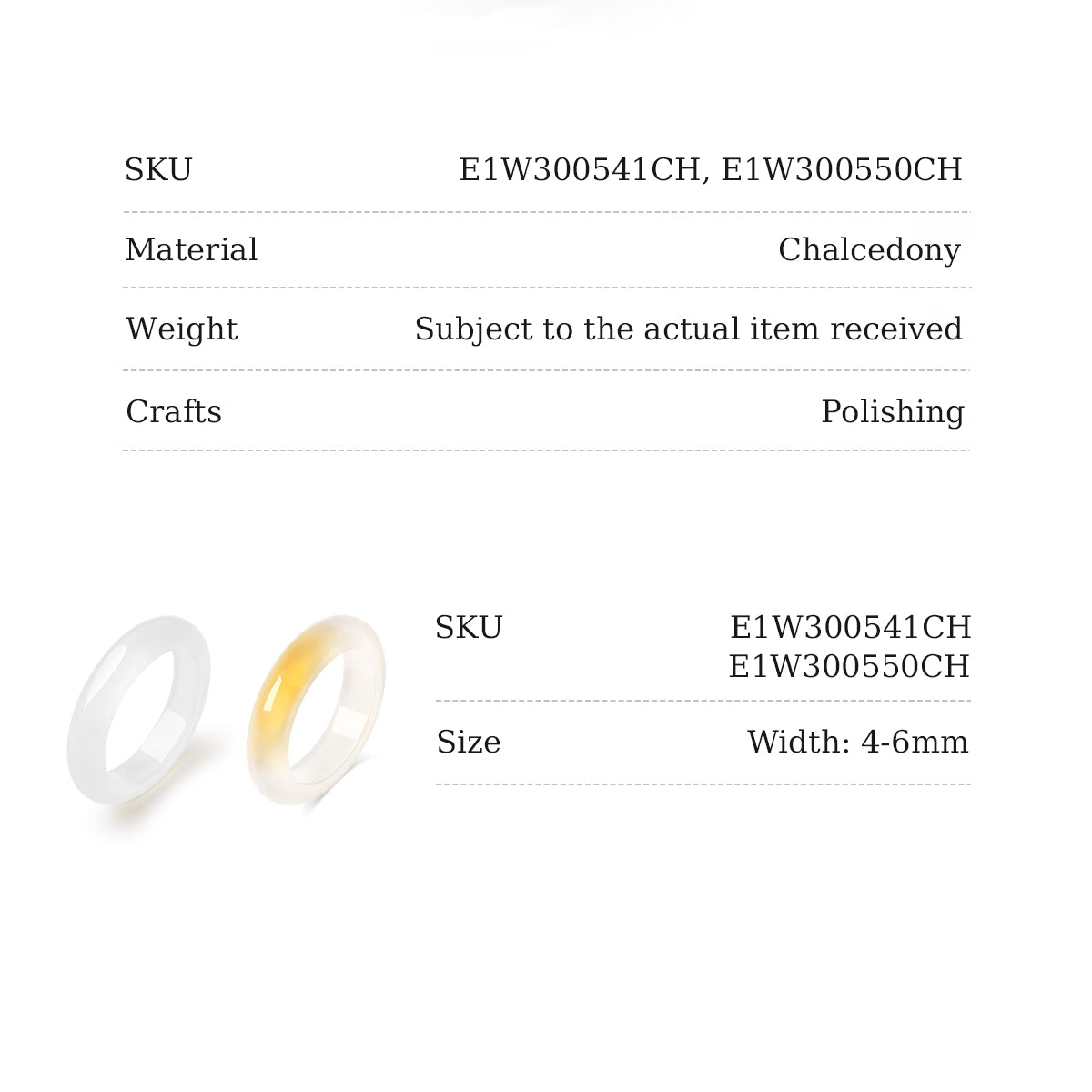 Natural Honey-colored Moonlight Chalcedony Ring