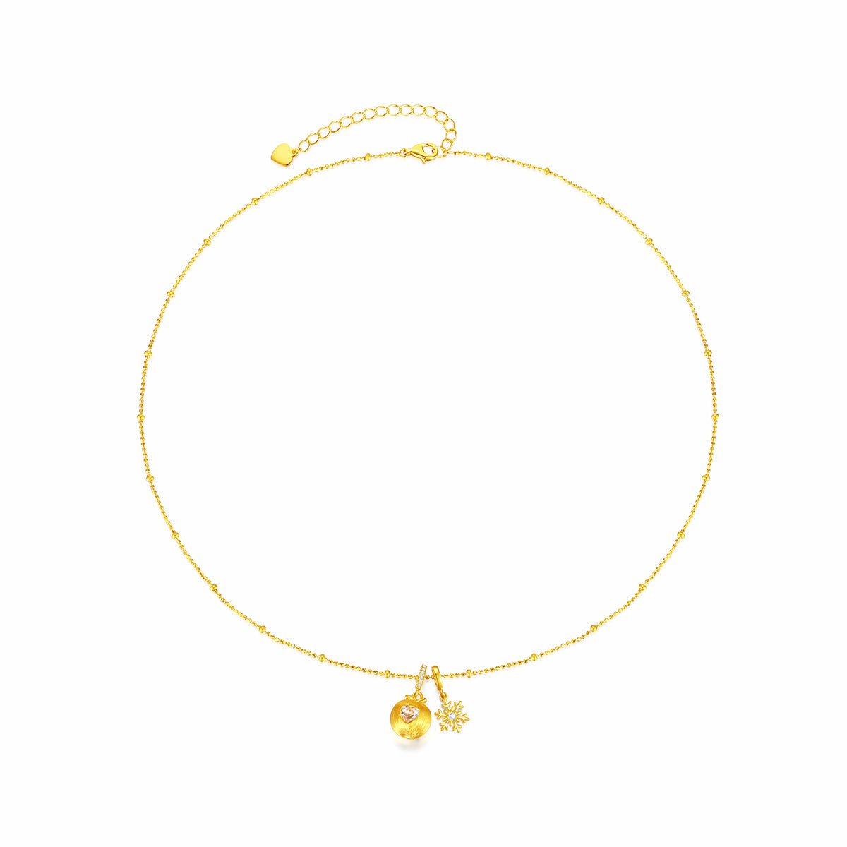 [Pre-sale] Silver Zircon Wish Snowflake Apple Necklace