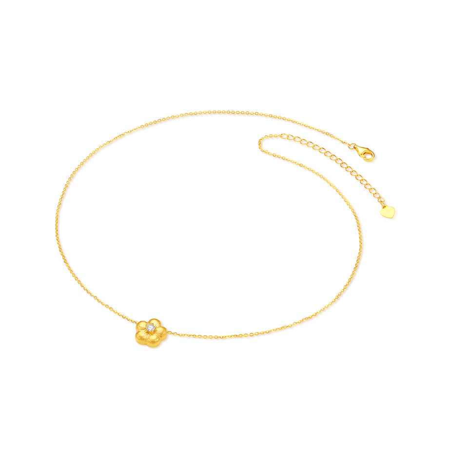 [Pre-sale] S925 Silver Zircon Cute Flower Necklace
