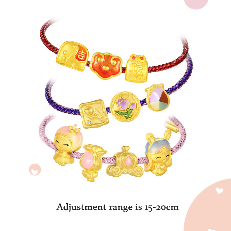 Colorful Adjustable Braided Bracelet for Charm