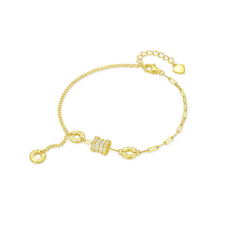 [Pre-sale] S925 Silver Zircon Small Waist Barrel Bracelet