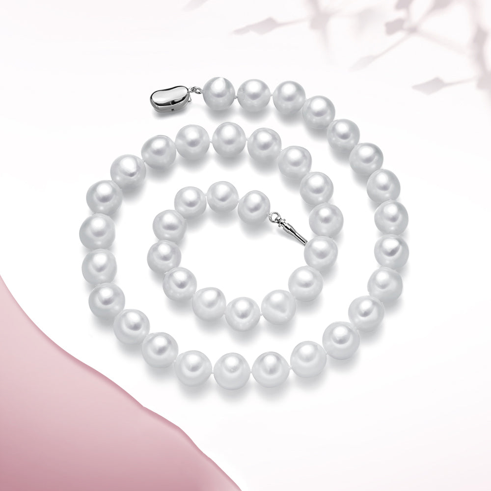 S925 Silver Buckle Pearl Necklace