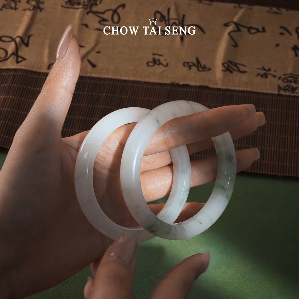Natural Chinese Tianshan Jade Bangle