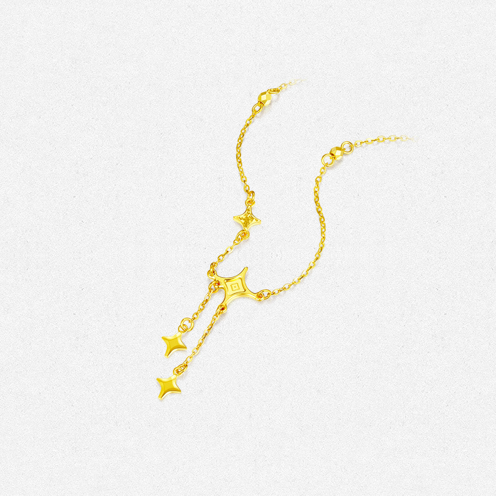 24K Gold Starburst Necklace