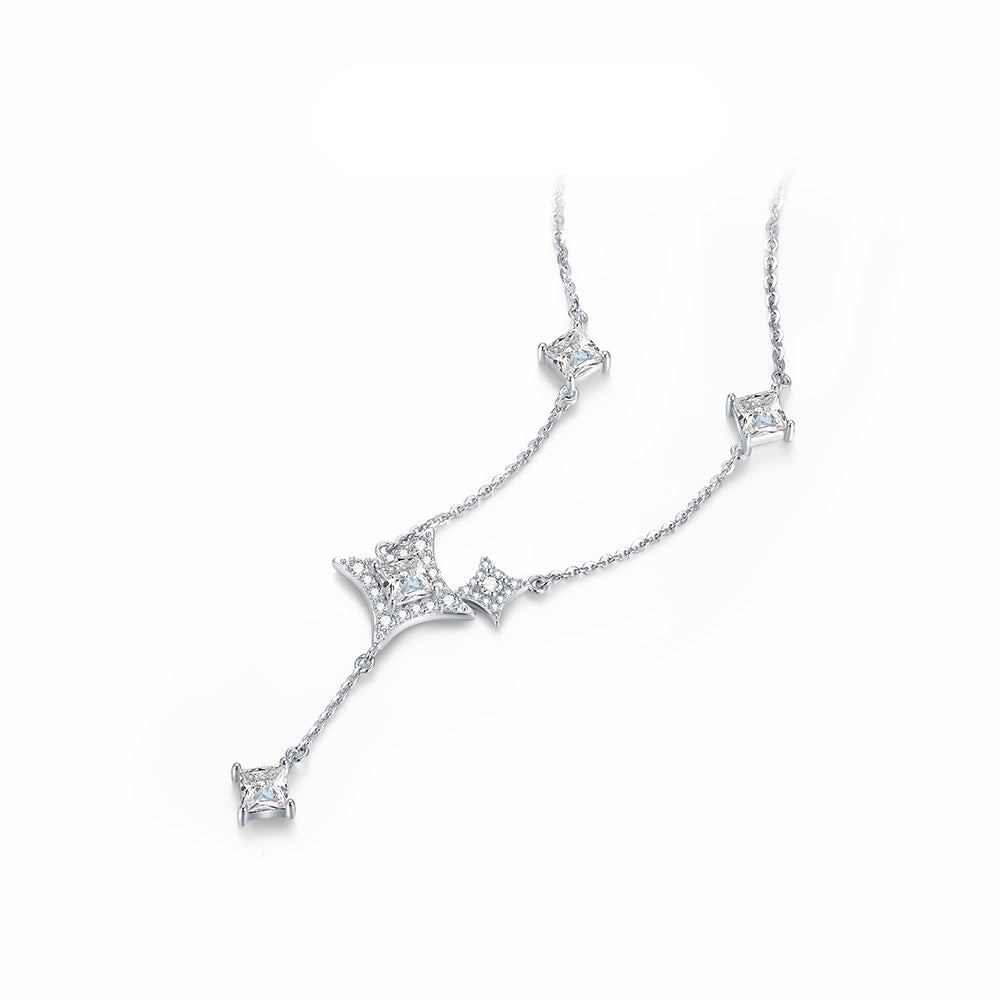 S925 Silver Zircon Starry Night Necklace