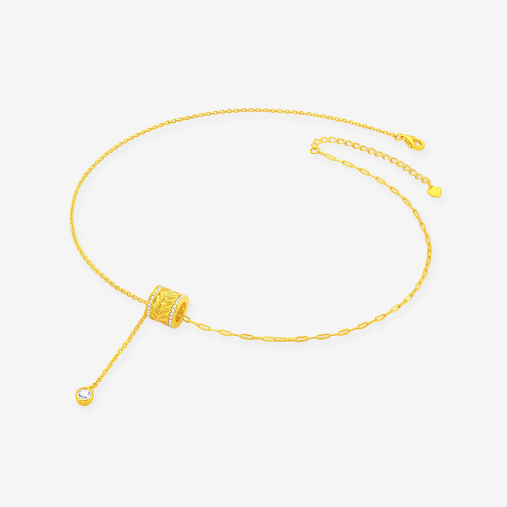 [Pre-sale] S925 Silver Glowing Wheat Ear Barrel Necklace