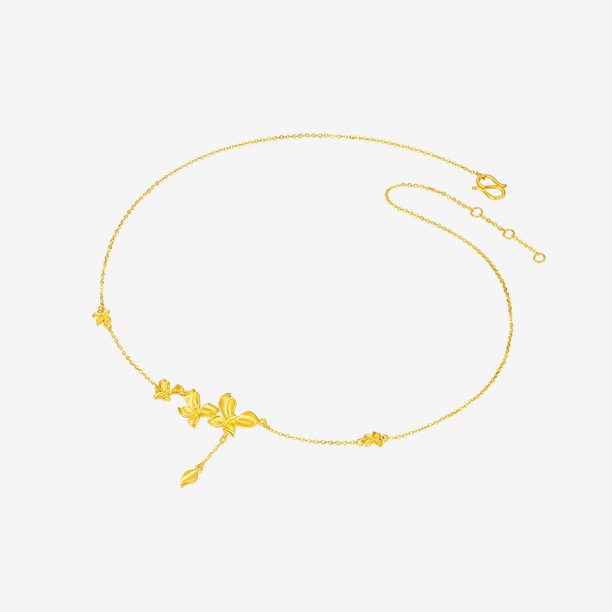 Happy Flower Wedding Series 24K Gold Butterfly Love Flower Jewelry Set