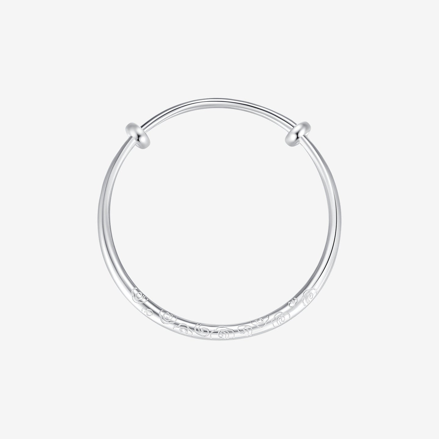 Silver Auspicious Cloud Newborn Baby Child Bangles