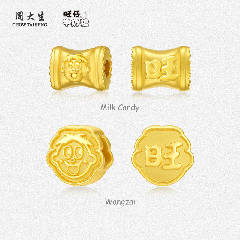 Want Want Co-branded Series 24K Gold Lucky Blessing Charm