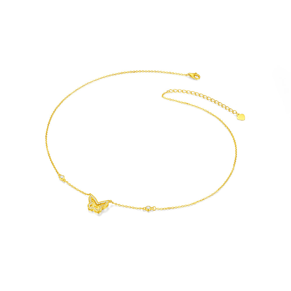 [Pre-sale] S925 Silver Zircon Autumn Butterfly Necklace