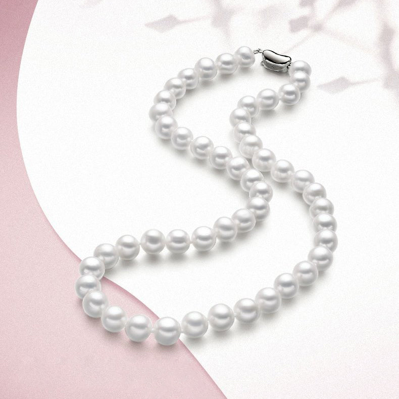 S925 Silver Buckle Pearl Necklace