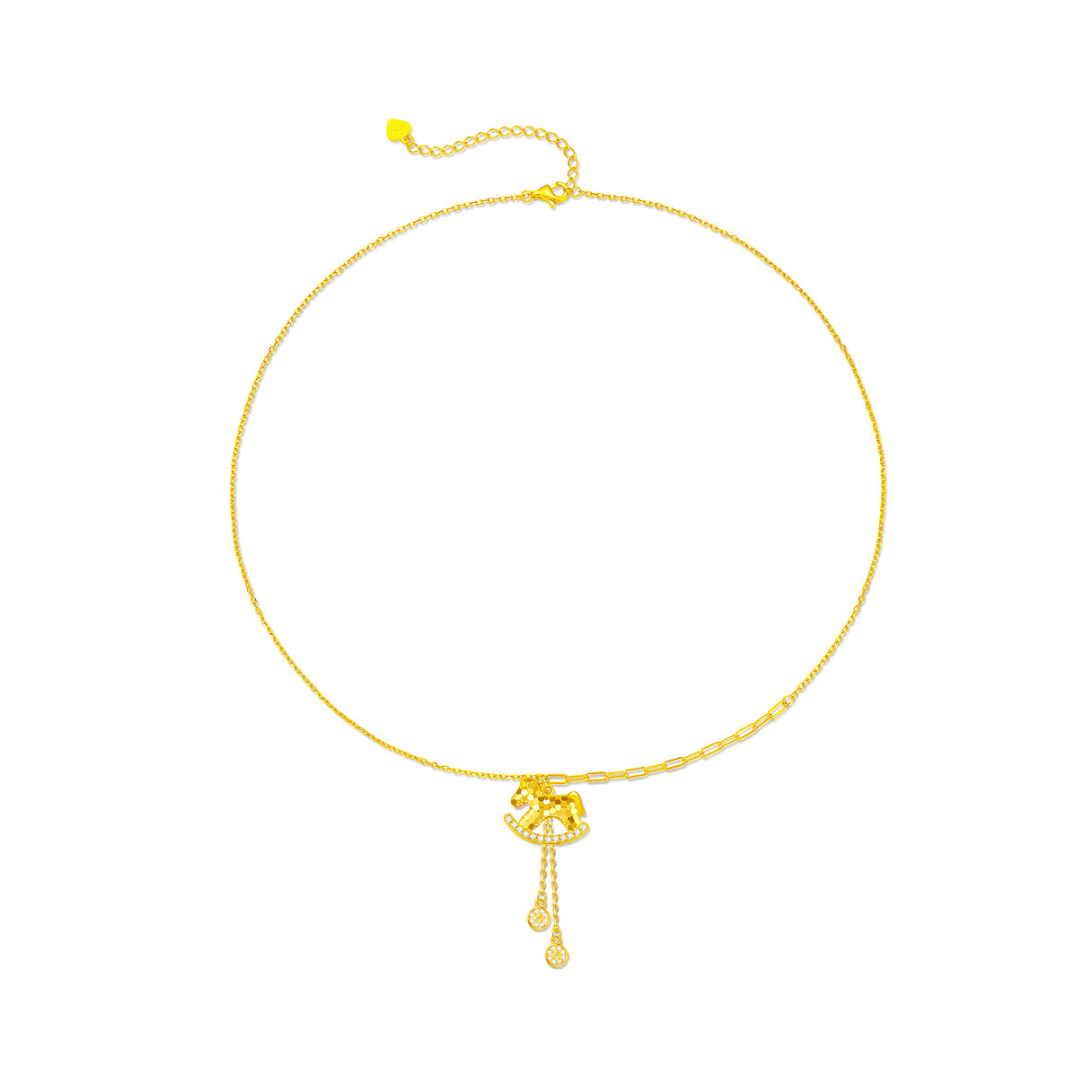 [Pre-sale] S925 Silver Zircon Rich Horse Jewelry Set - Necklace Bracelet