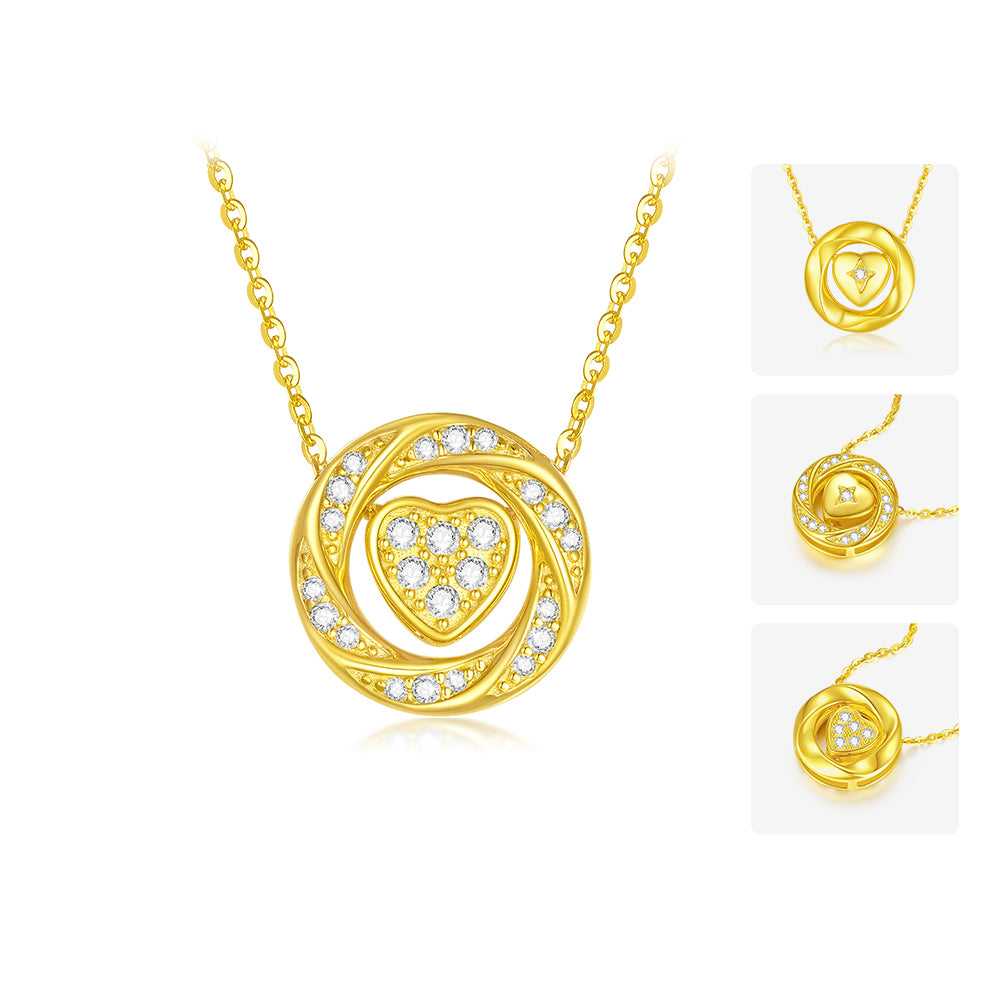 S925 Silver Beating Heart Necklace