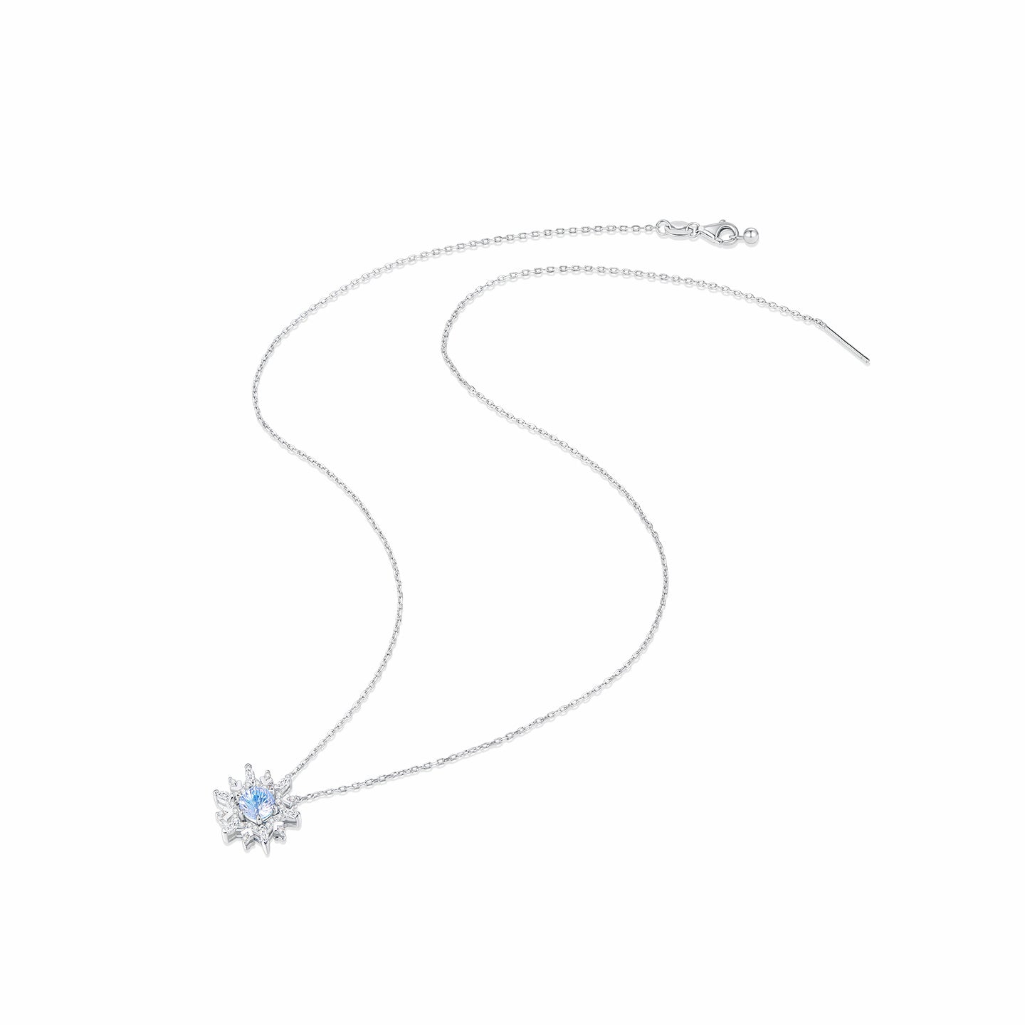 [Pre-sale] Silver Zircon Deformable Snowflake Necklace