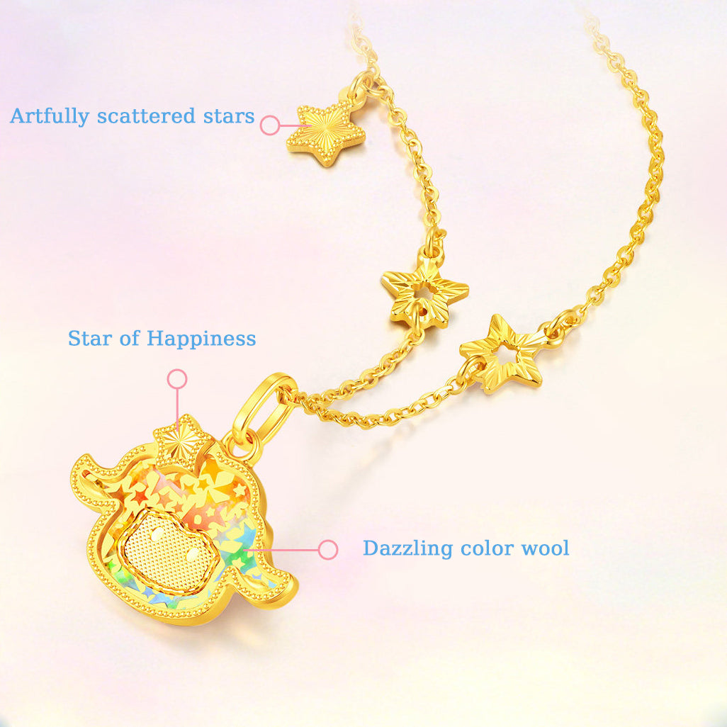 Baudelaire Sheep & Friends Co-branded Series 24K Gold Sparkling Sheep Necklace