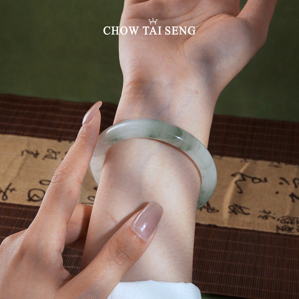 Natural Chinese Tianshan Jade Bangle
