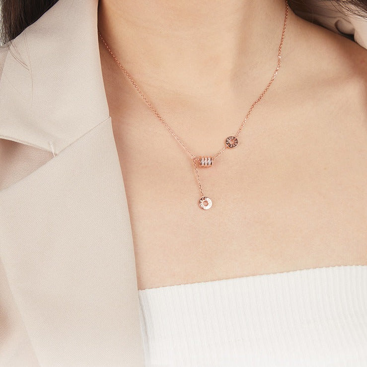 925 Silver Rose Gold Small Waist Necklace