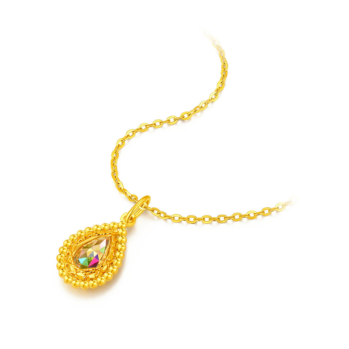 [Pre-sale] Dazzling Gold Series 24K Gold Pear Teardrop Pendant