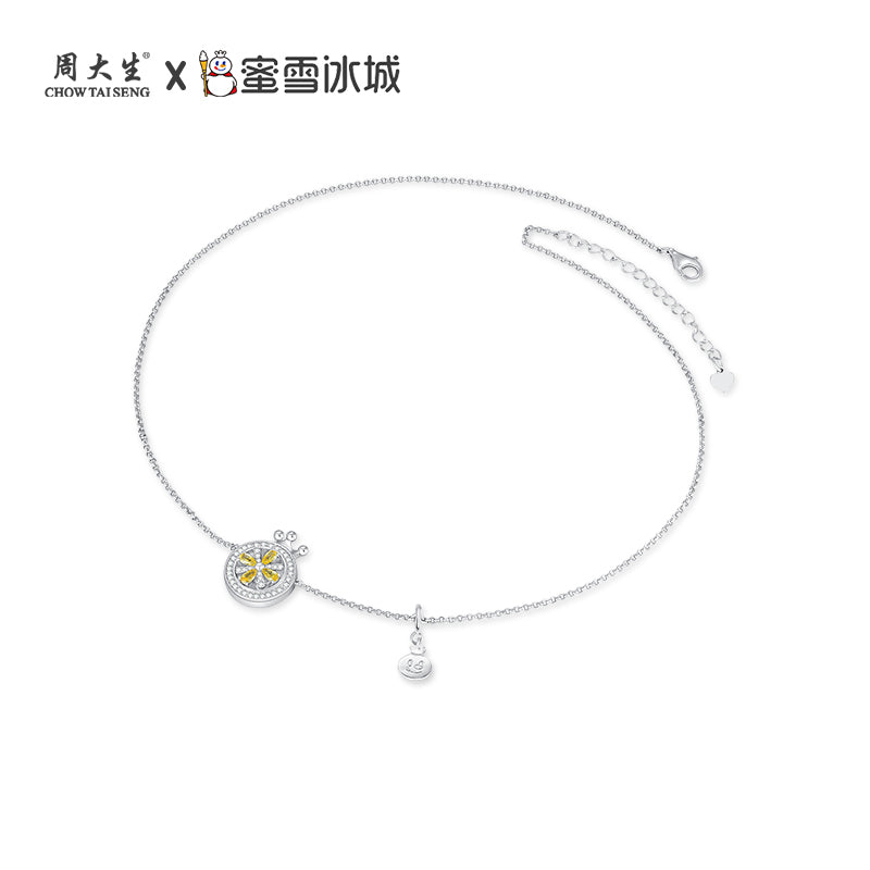 [Pre-sale] MIXUE Co-branded Series S925 Silver Snow King Lemon Slice Necklace