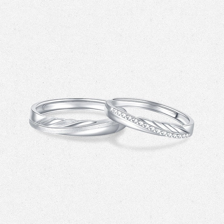 Pt950 Platinum Flying Wings Couple Rings