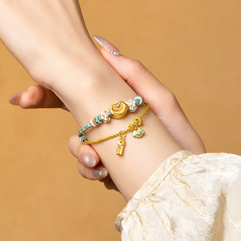 [Pre-sale] Chinese Cultural Relics Series 24K Gold Diamond Blessing Charm