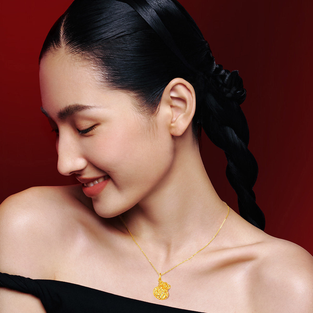 [Pre-sale] Dazzling Gold Series 24K Gold Wealth-Attracting Money Bag Pendant