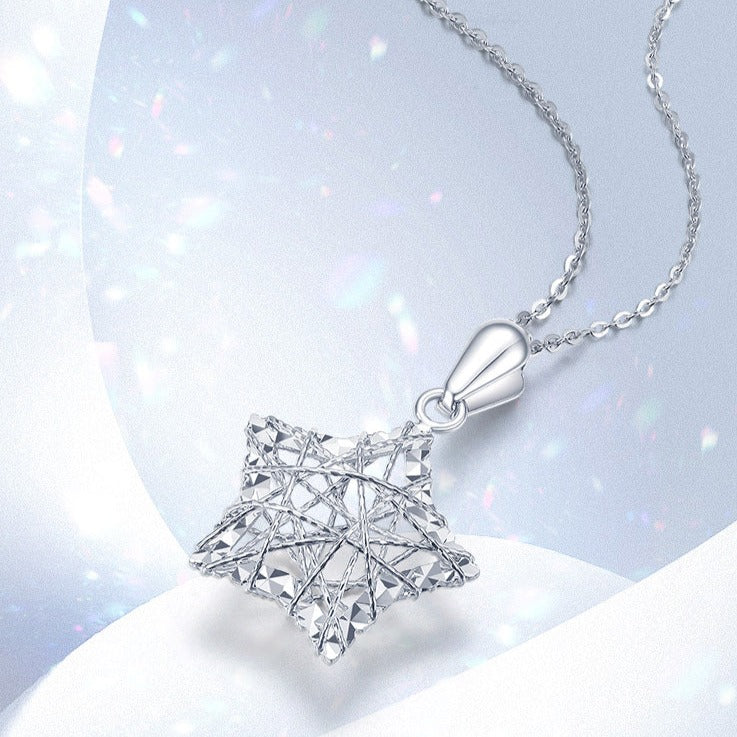 Pt950 Platinum Hallow Star Necklace Pendant