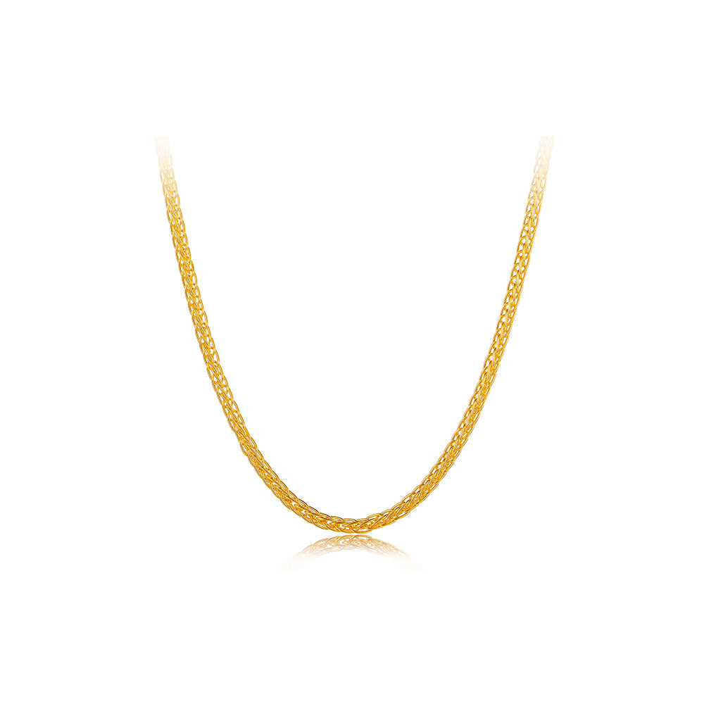 24K Gold Chopin Palma Rope Basic Necklace