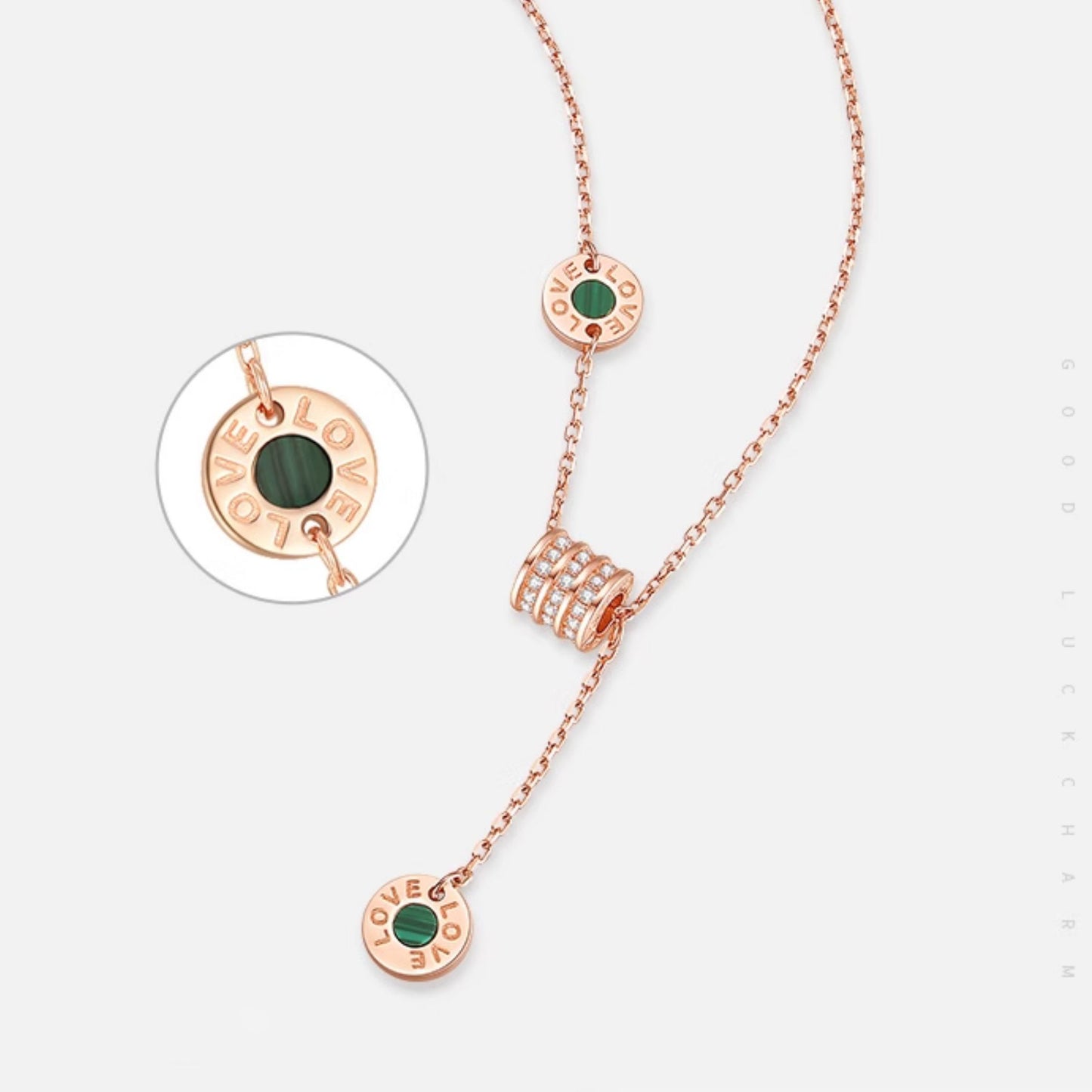 [Pre-sale] S925 Silver Malachite Onyx Dopamine Small Waist Necklace