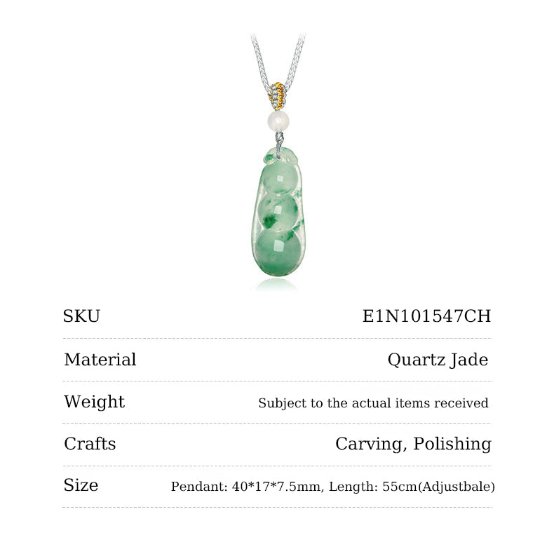 [Pre-sale] Natural African Green Jade Happiness Bean Necklace