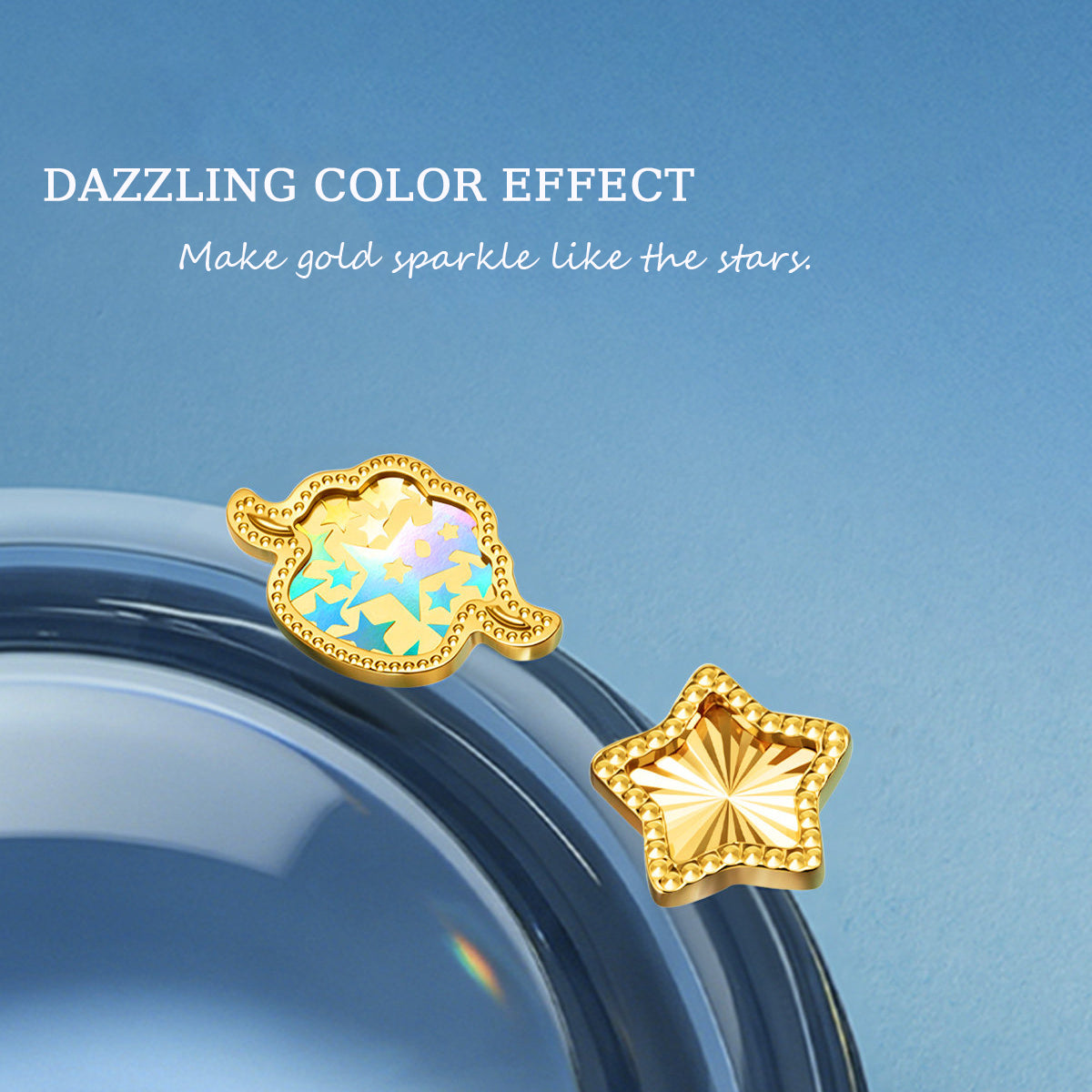 Baudelaire Sheep & Friends Co-branded Series 24K Gold Star Sheep Earrings