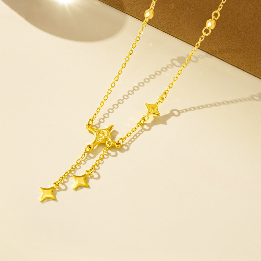 24K Gold Starburst Necklace