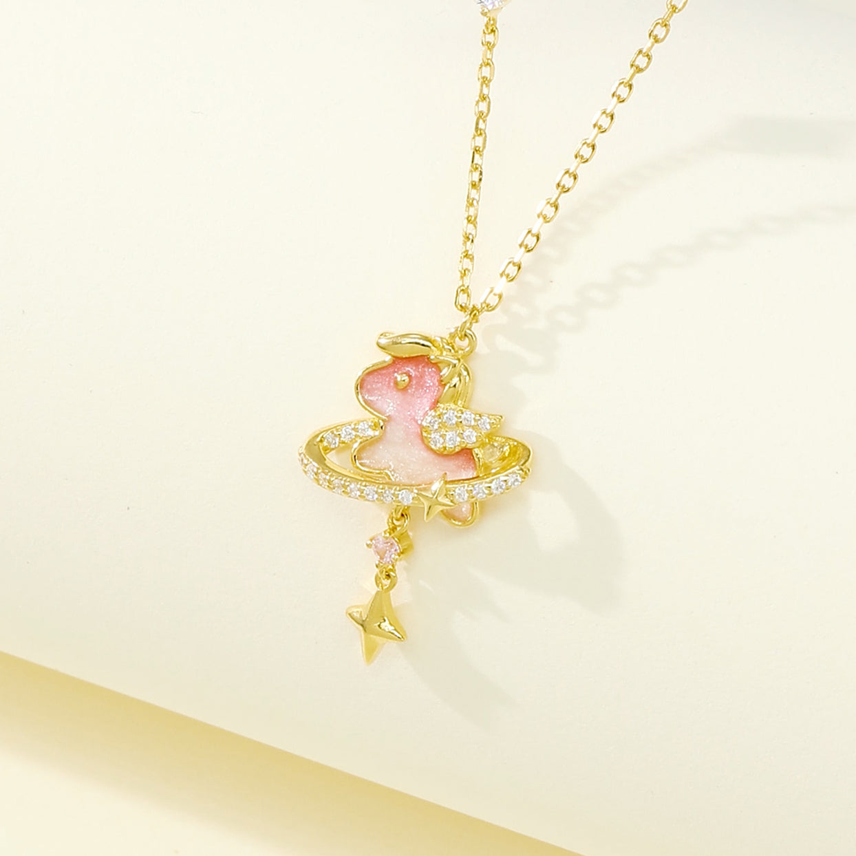 [Pre-sale] S925 Silver Luminous Enamel Dreamy Horse Necklace